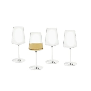 Clear Flared White Wine Glass with Stem