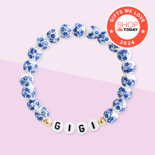 Blue Porcelain Floral Bracelet