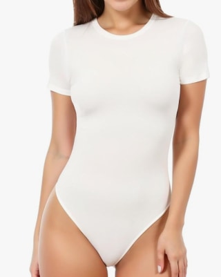 Square Neck Short Sleeve Bodysuit