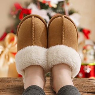 Women's Fuzzy Memory Foam Slippers