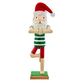 Kurt S. Adler 15-Inch Wooden Yoga Santa Nutcracker