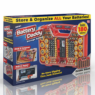 Ontel Battery Organizer Case with Tester