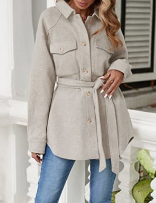 Casual Belted Shacket