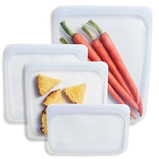 Stasher Platinum Silicone Reusable Storage Bag (Bundle 4-Pack)