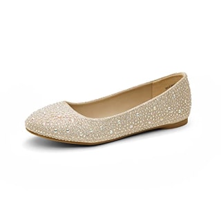 Sole-Shine Rhinestone Ballet Flats
