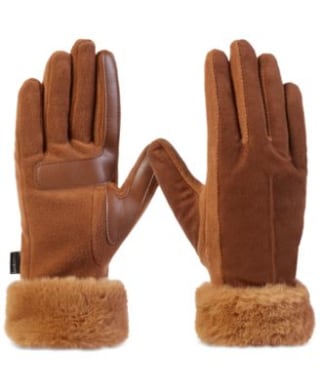 Mya smartDRI faux fur cuff gloves for women