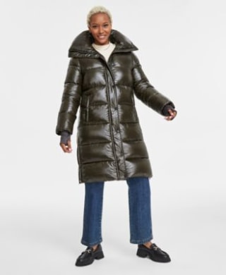 Hooded Collared Puffer Coat