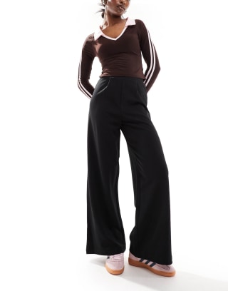 Wide Leg Jersey Suit Pants