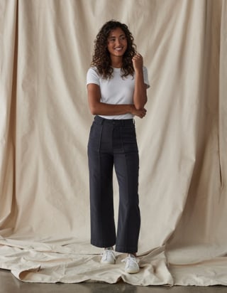 The Normal Brand Comfort Terry Wide Leg Crop Pant