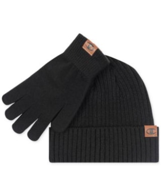 Men's Shift Ribbed-Knit Beanie & Gloves Set