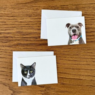 Custom Pet Portrait Mini Note Cards