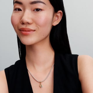 Silver bracelet with diamond star charm