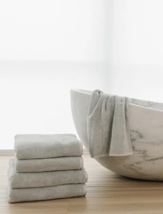 Ribbed Terry Bath Towels