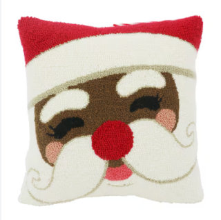 A Black santa pillow