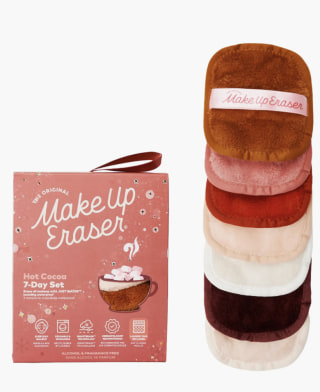 7-Day Hot Cocoa Makeup Eraser Set with Laundry Bag