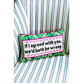 "If I Agreed With You We'd Both Be Wrong" Throw Pillow