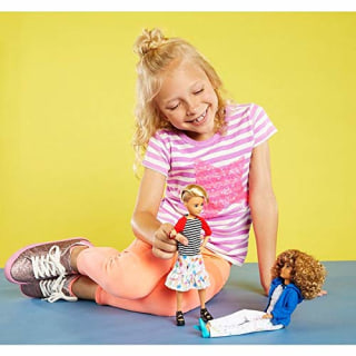 Customizable Doll with Blonde Wavy Hair