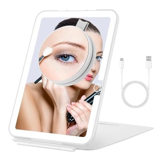 Rechargeable Travel Makeup Mirror with Lights