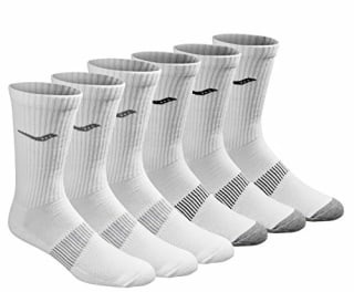 Saucony Rundry Mesh Ventilating Comfort Fit Performance Crew Socks