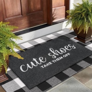 "Shoes Off" Welcome Mat