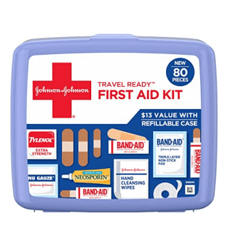 Johnson & Johnson Travel Ready Portable Emergency First Aid Kit