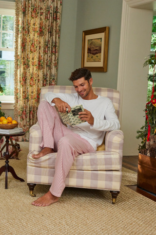 Men's Pima Sleep Pants in Classic Red