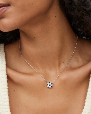 Kendra Scott Soccer Silver Short Pendant Necklace
