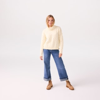 Fisherman Cowl Neck Sweater