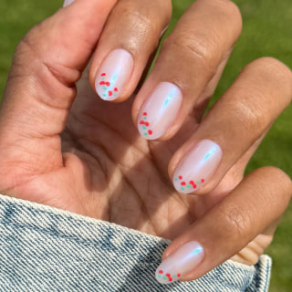 Cherry French Glue Press-Ons