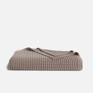 Brooklinen Grid Knit Cotton Throw Blanket