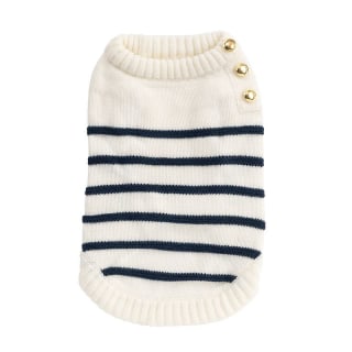 Henley Striped Dog Sweater