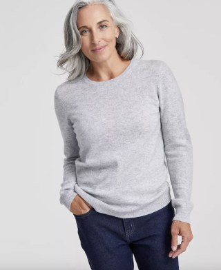Charter Club Cashmere Long-Sleeve Crewneck Sweater