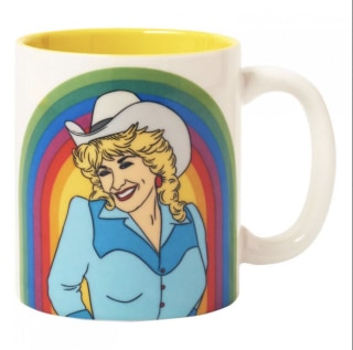 Dolly Parton Rainbow Ceramic Mug