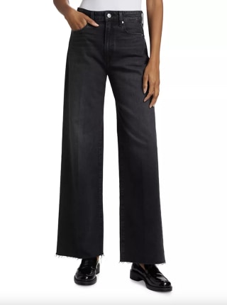 High Rise Wide Leg Ankle Jeans