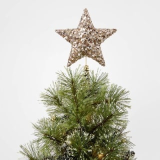 Small Sequined Star Christmas Tree Topper