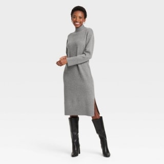 A New Day Long Sleeve Midi Sweater Dress