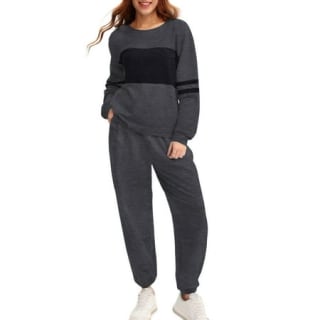 Colorblock Striped Sweatsuit