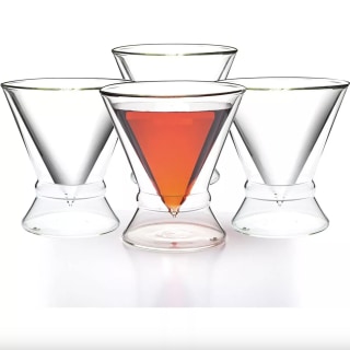 Stemless Martini Glasses Double Walled (Set of 4)