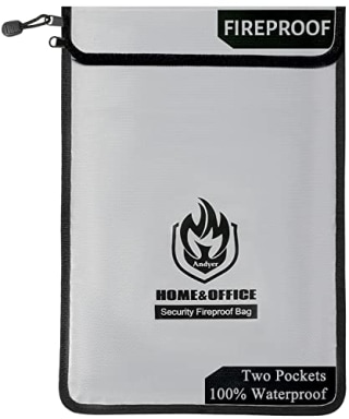 Andyer two Fireproof Document Bag pockets