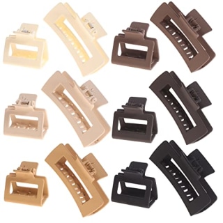 Square Claw Clips (Pack of 12)
