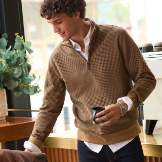 Men's Bedford Rib Quarter Zip Sweater