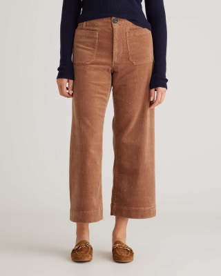 Corduroy Cropped Wide Leg Pants