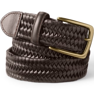 Men's Elastic Leather Braid Belt