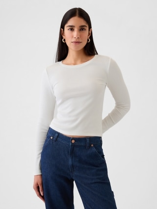 Modern Rib Cropped T-Shirt