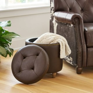 Harper Round Storage Ottoman