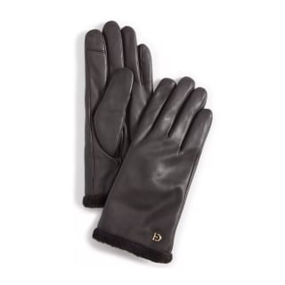 Faux-Fur Lined Leather Gloves