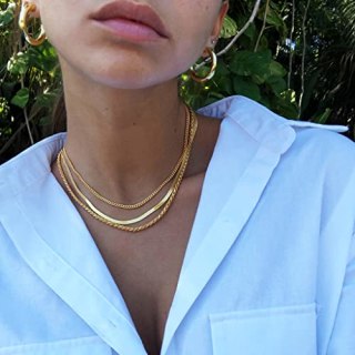 Gold Herringbone Necklace