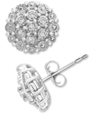 Diamond Cluster Earrings