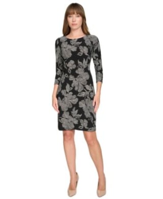 Women's Floral-Print Shift Dress