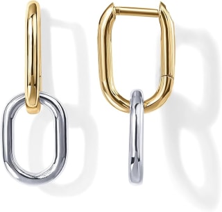 Pavoi 14K Two-Toned Convertible Link Earrings